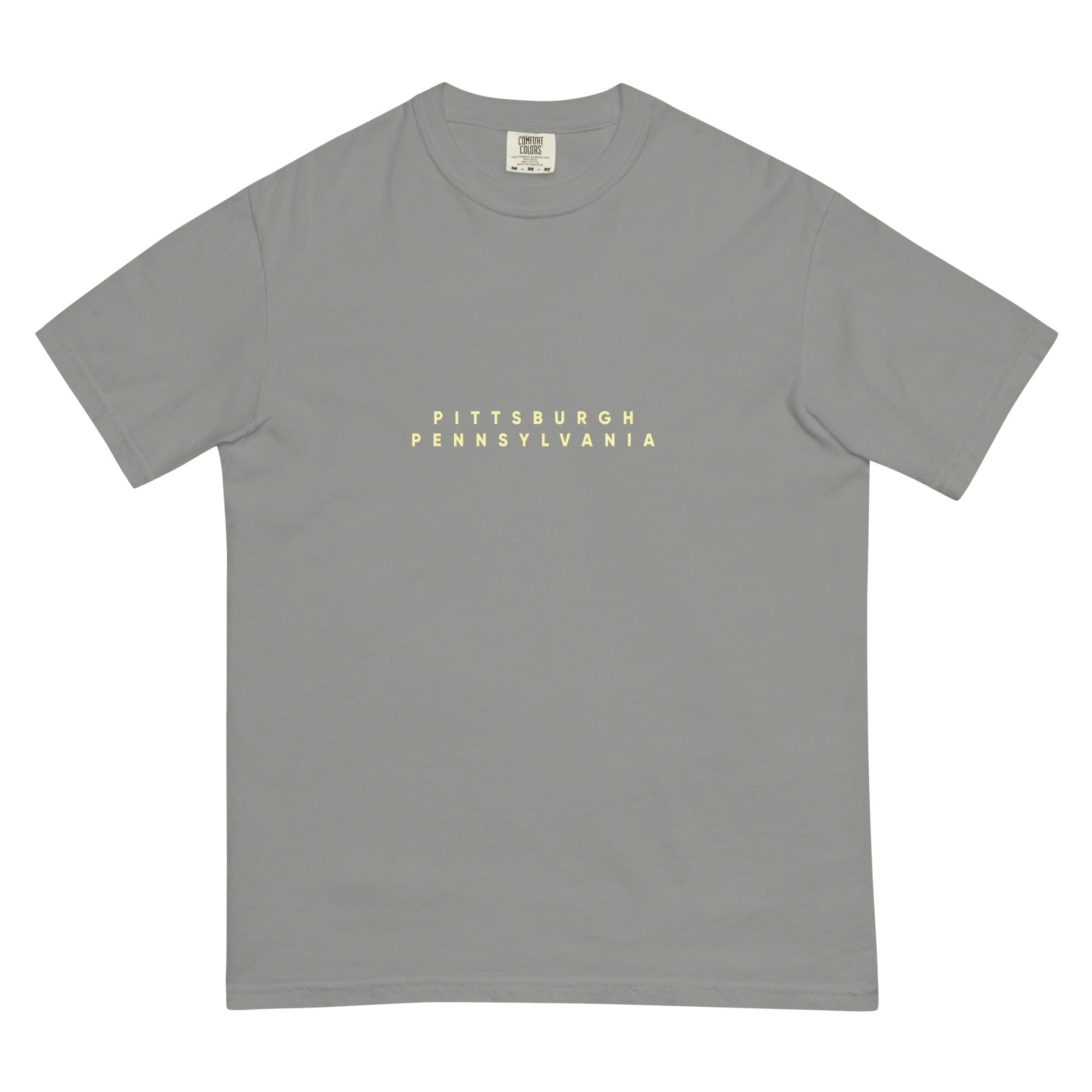 City Shirt Co Pittsburgh Comfort Colors T-Shirt Grey / S