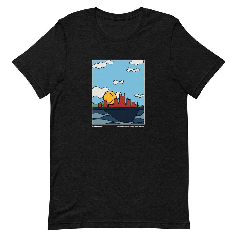City Shirt Co Pittsburgh Moments of Summer T-Shirt Black Heather / XS
