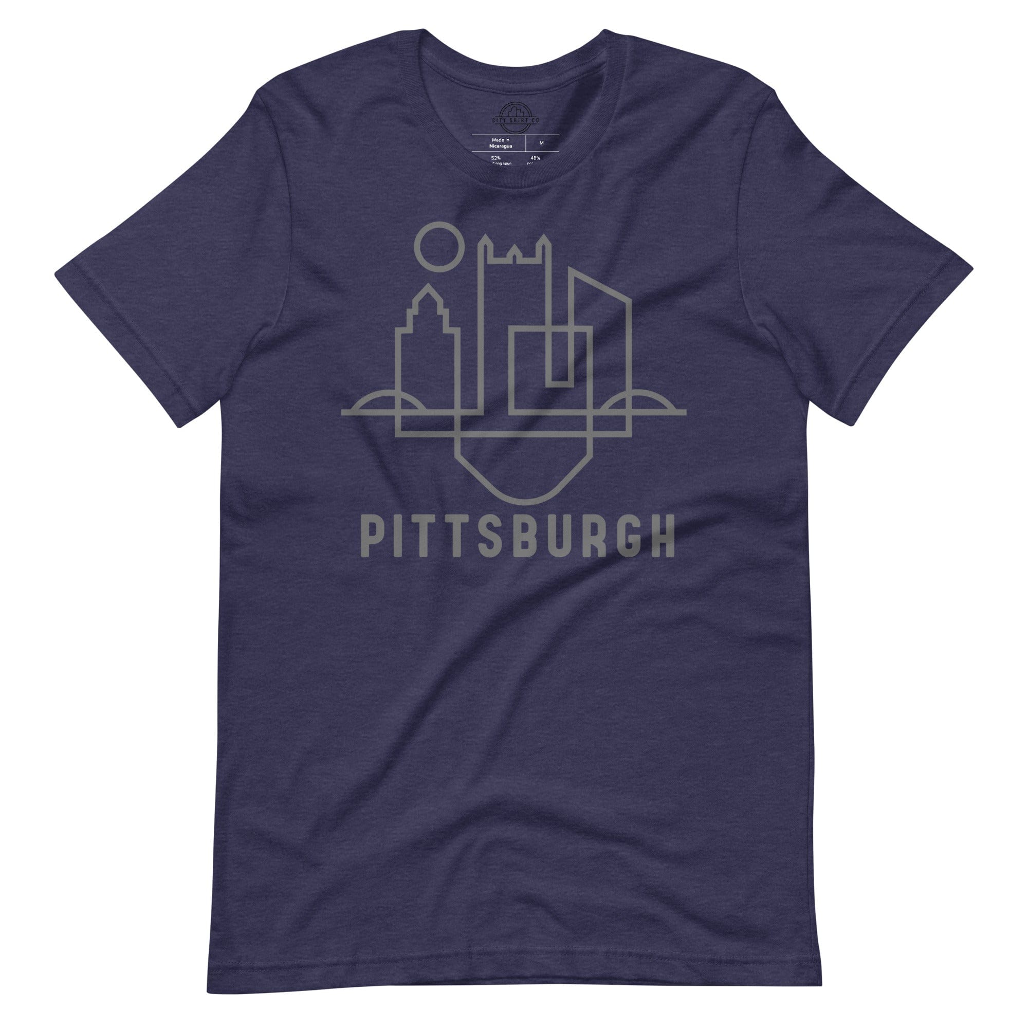 City Shirt Co Pittsburgh Urban Dweller Street Tee Heather Midnight Navy / XS