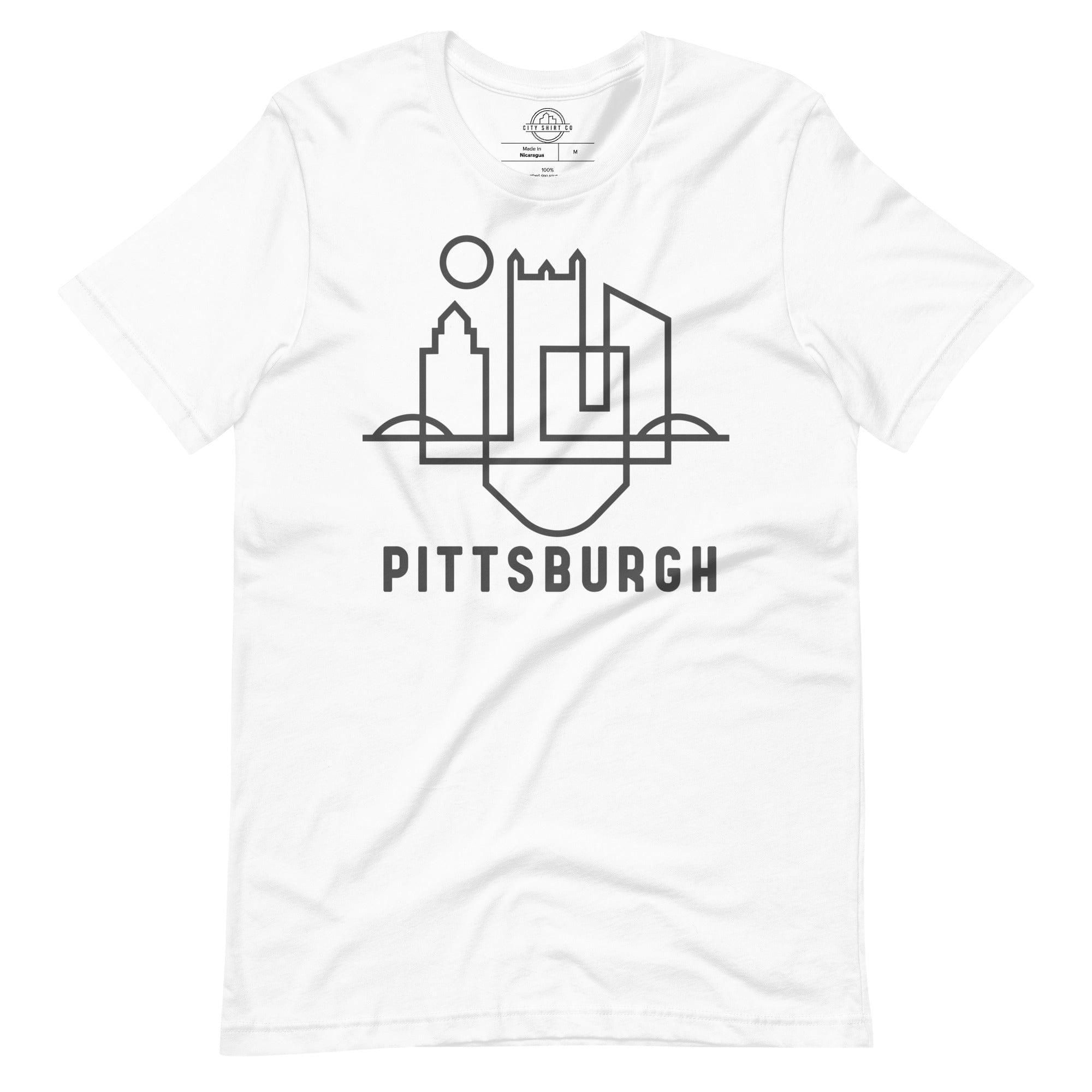 City Shirt Co Pittsburgh Urban Dweller Street Tee White / XS