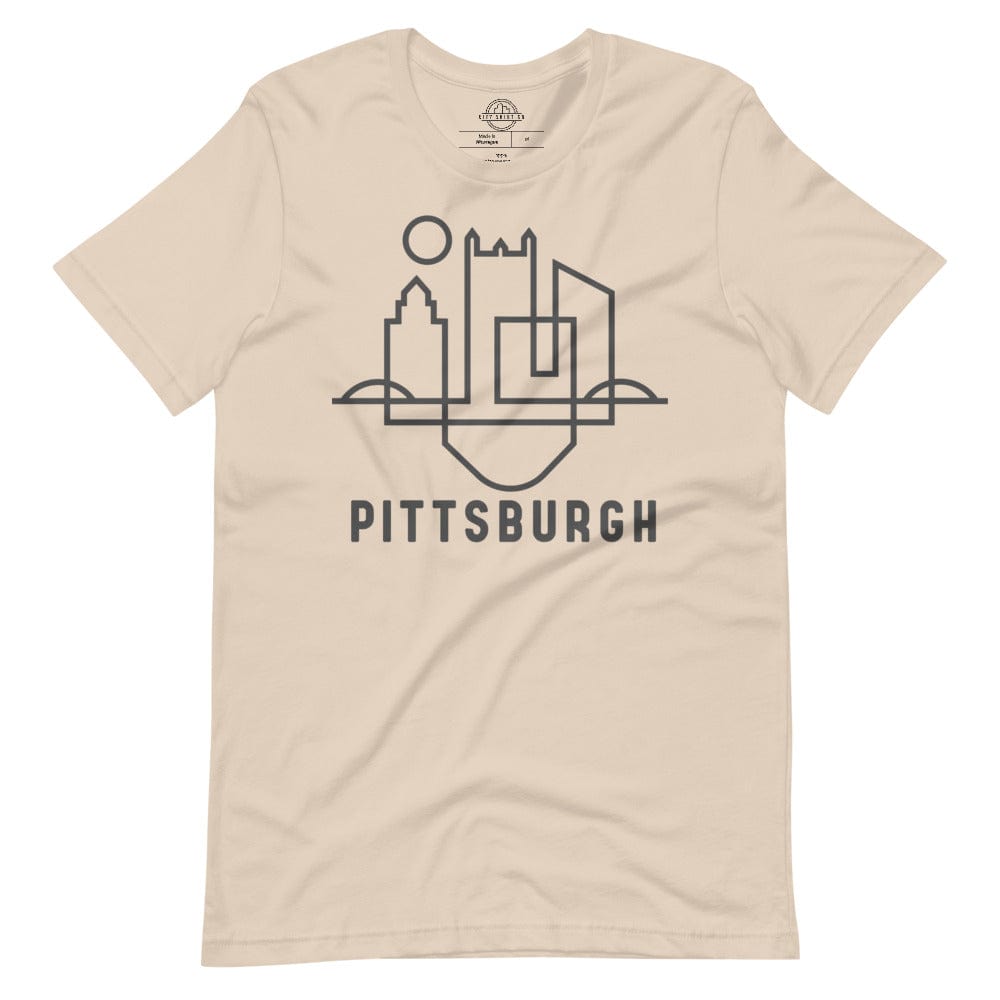 City Shirt Co Pittsburgh Urban Dweller Tee Soft Cream / XS