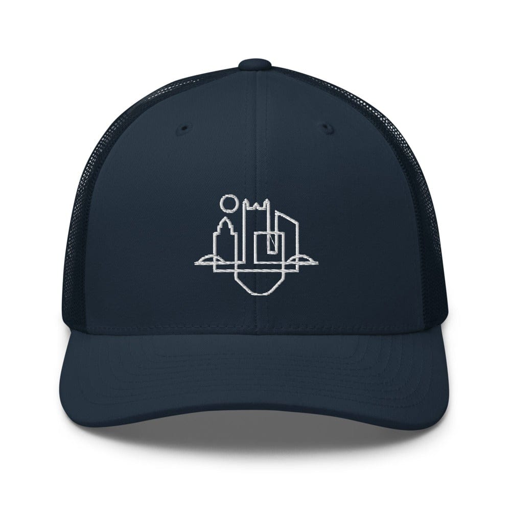 City Shirt Co Pittsburgh Urban Dweller Trucker Hat Navy Pittsburgh Urban Dweller Trucker Hat | Quality Local Style | City Shirt Co