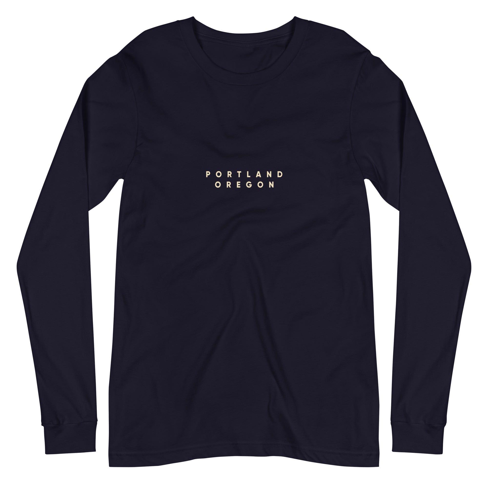 City Shirt Co Portland City Comfort Long Sleeve T-Shirt Navy / XS