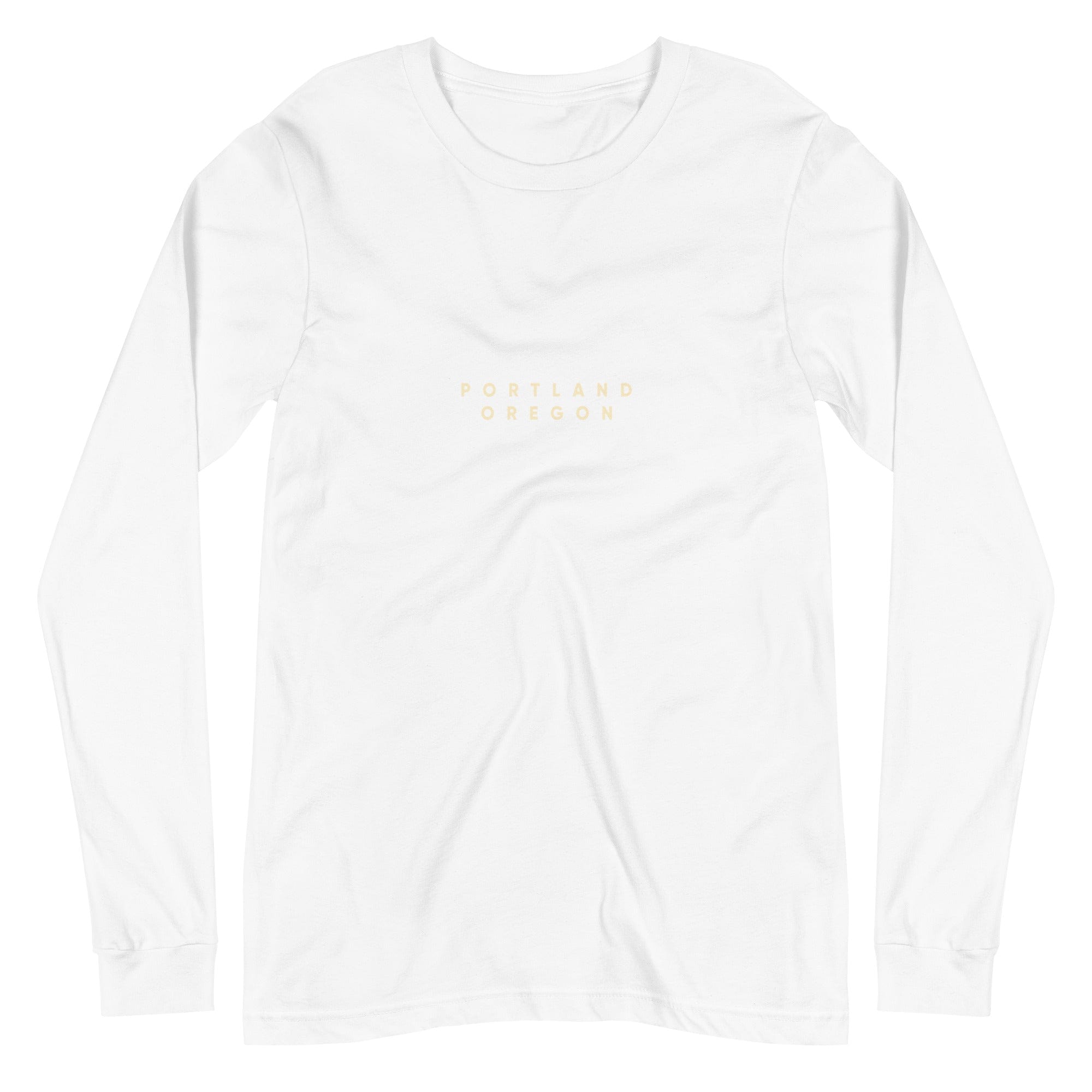 City Shirt Co Portland City Comfort Long Sleeve T-Shirt White / XS