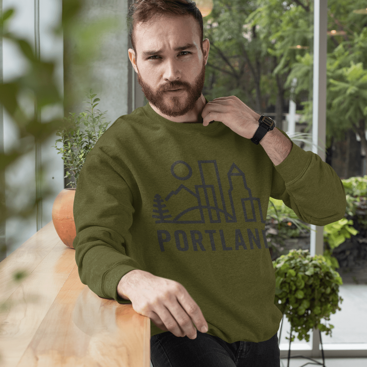 City Shirt Co Portland Crewneck Sweatshirt