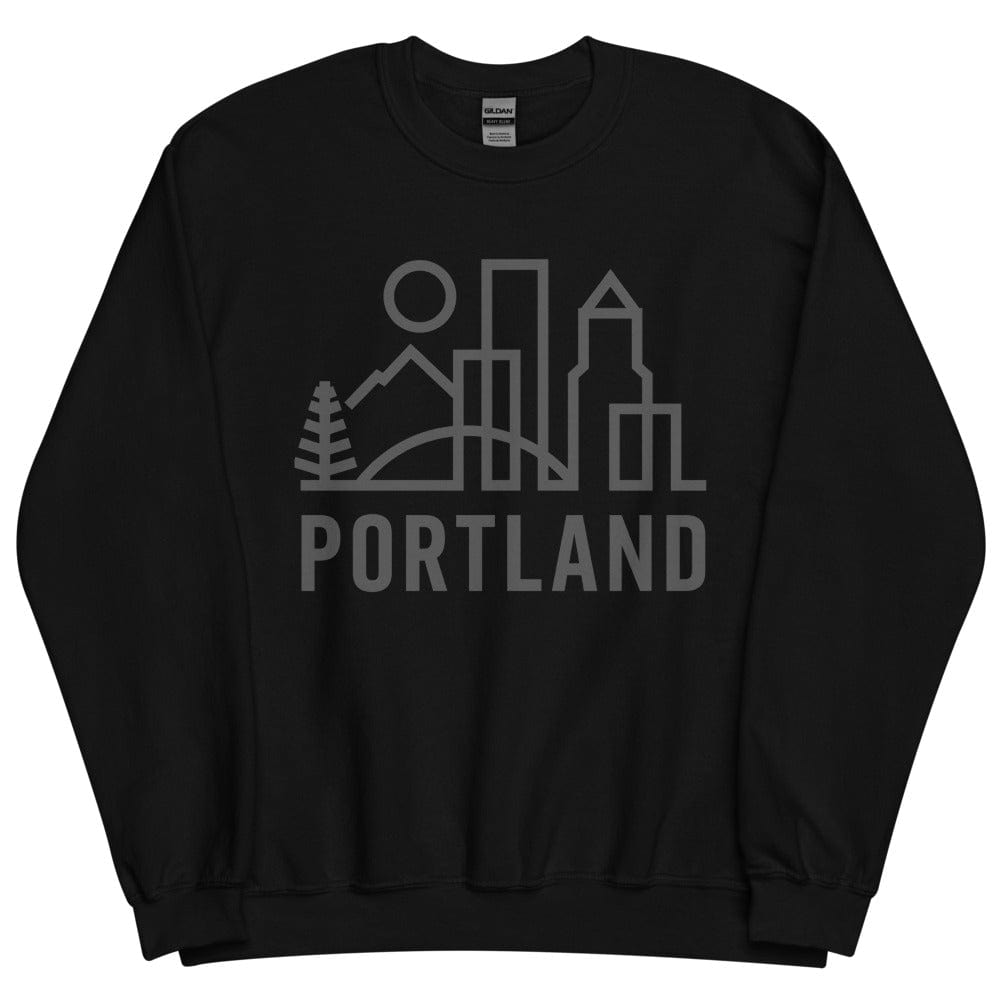 City Shirt Co Portland Crewneck Sweatshirt Black / S