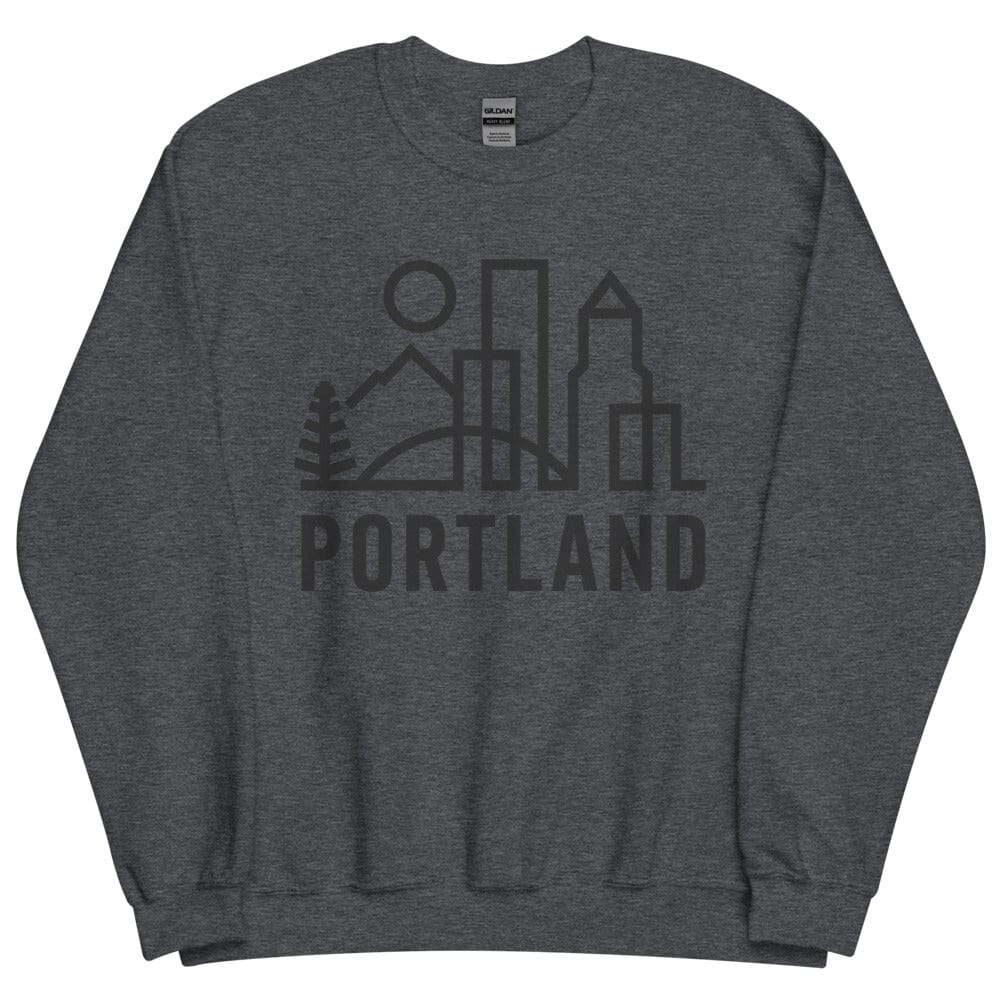 City Shirt Co Portland Crewneck Sweatshirt Dark Heather / S