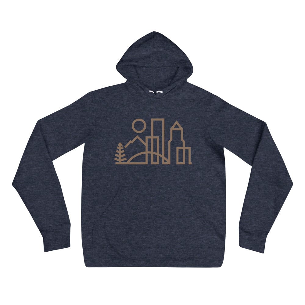 City Shirt Co Portland Urban Dweller Hoodie Heather Navy / S