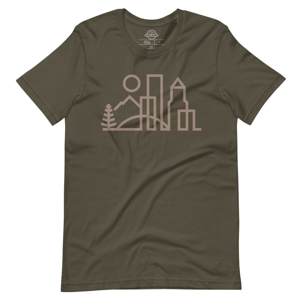 City Shirt Co Portland Urban Dweller T-Shirt Army / S