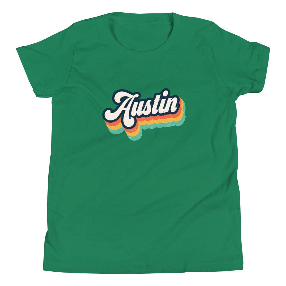 City Shirt Co Retro Austin Youth T-Shirt Kelly / S