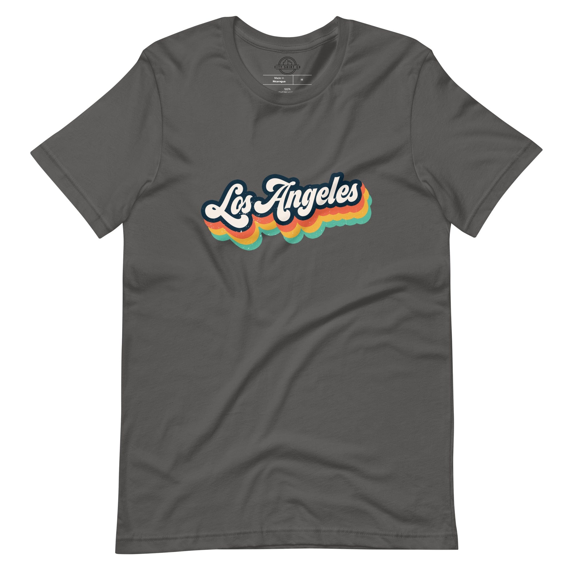 City Shirt Co Retro Los Angeles T-Shirt Asphalt / S