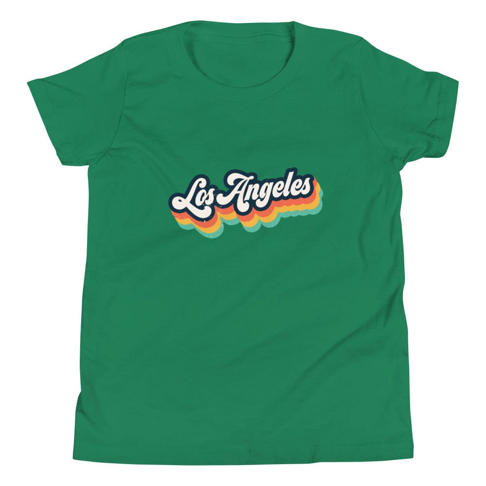 City Shirt Co Retro Los Angeles Youth T-Shirt Kelly / S
