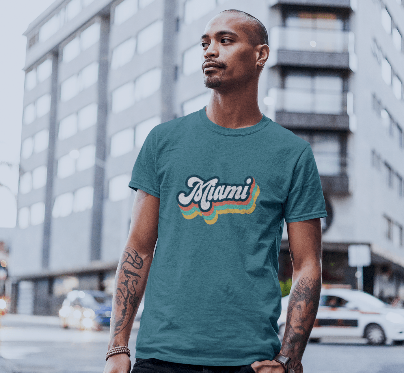 City Shirt Co Retro Miami T-Shirt