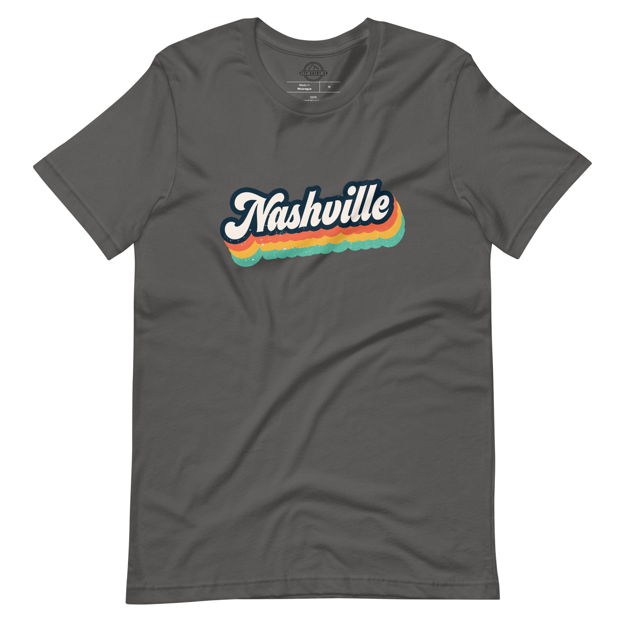 City Shirt Co Retro Nashville T-Shirt Asphalt / S