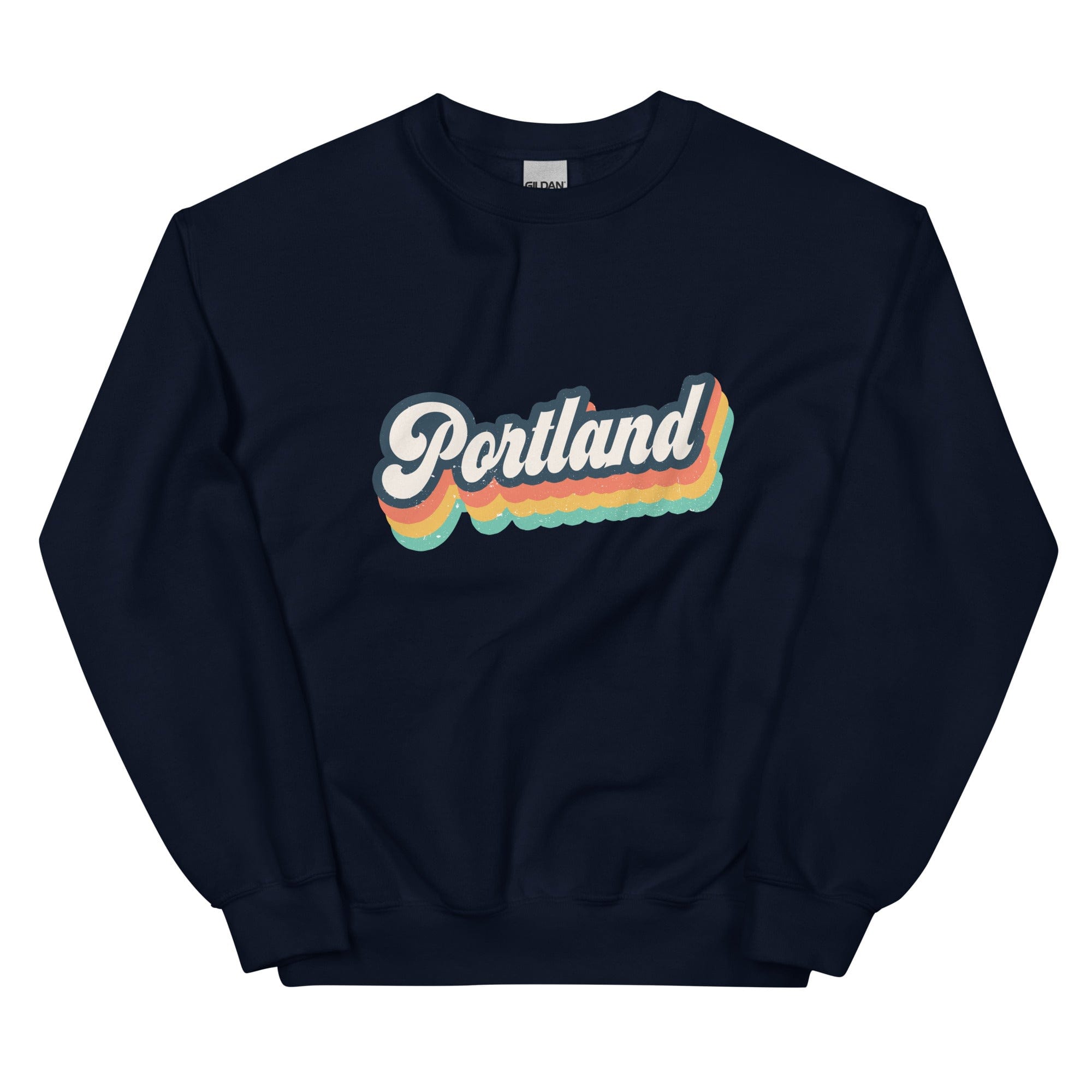 City Shirt Co Retro Portland Crewneck Sweatshirt Navy / S