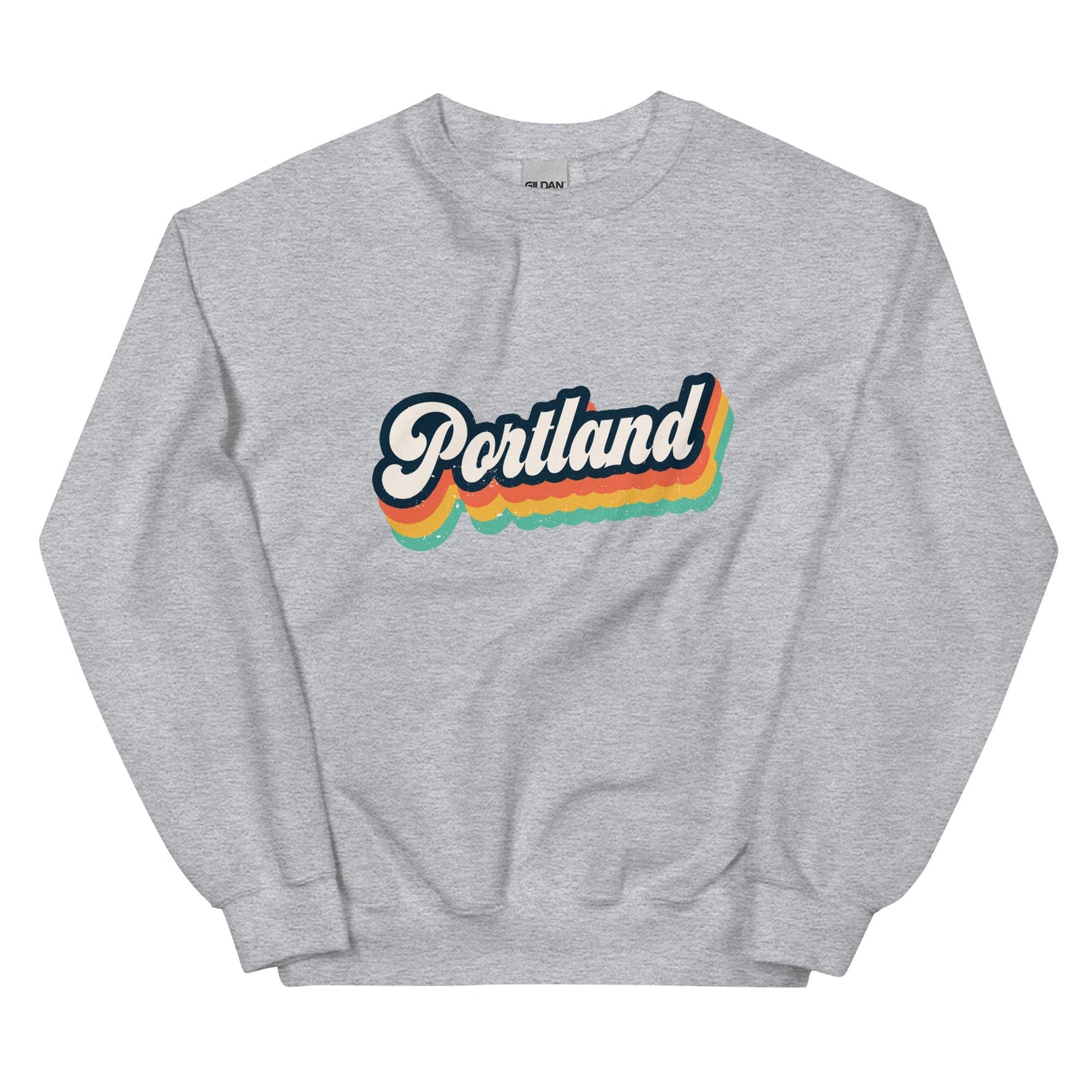 City Shirt Co Retro Portland Crewneck Sweatshirt Sport Grey / S