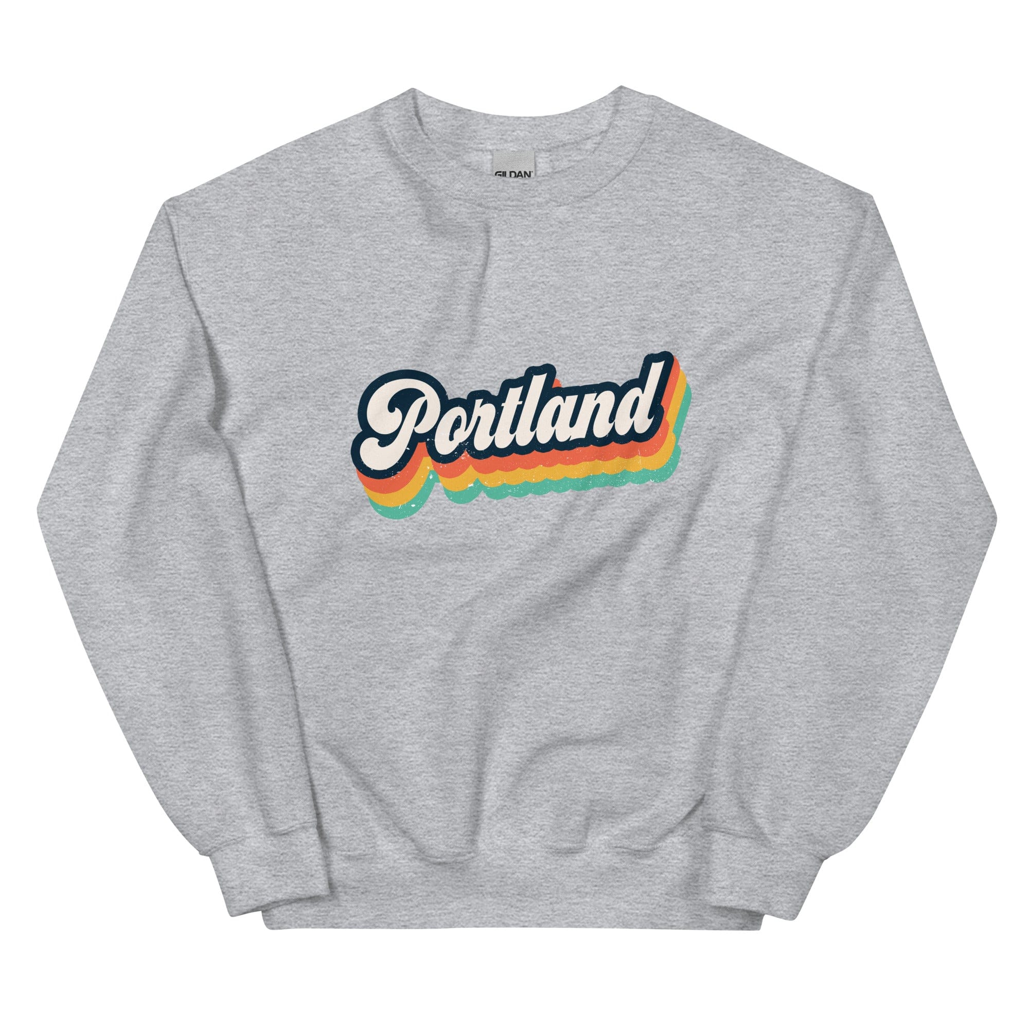 City Shirt Co Retro Portland Crewneck Sweatshirt Sport Grey / S