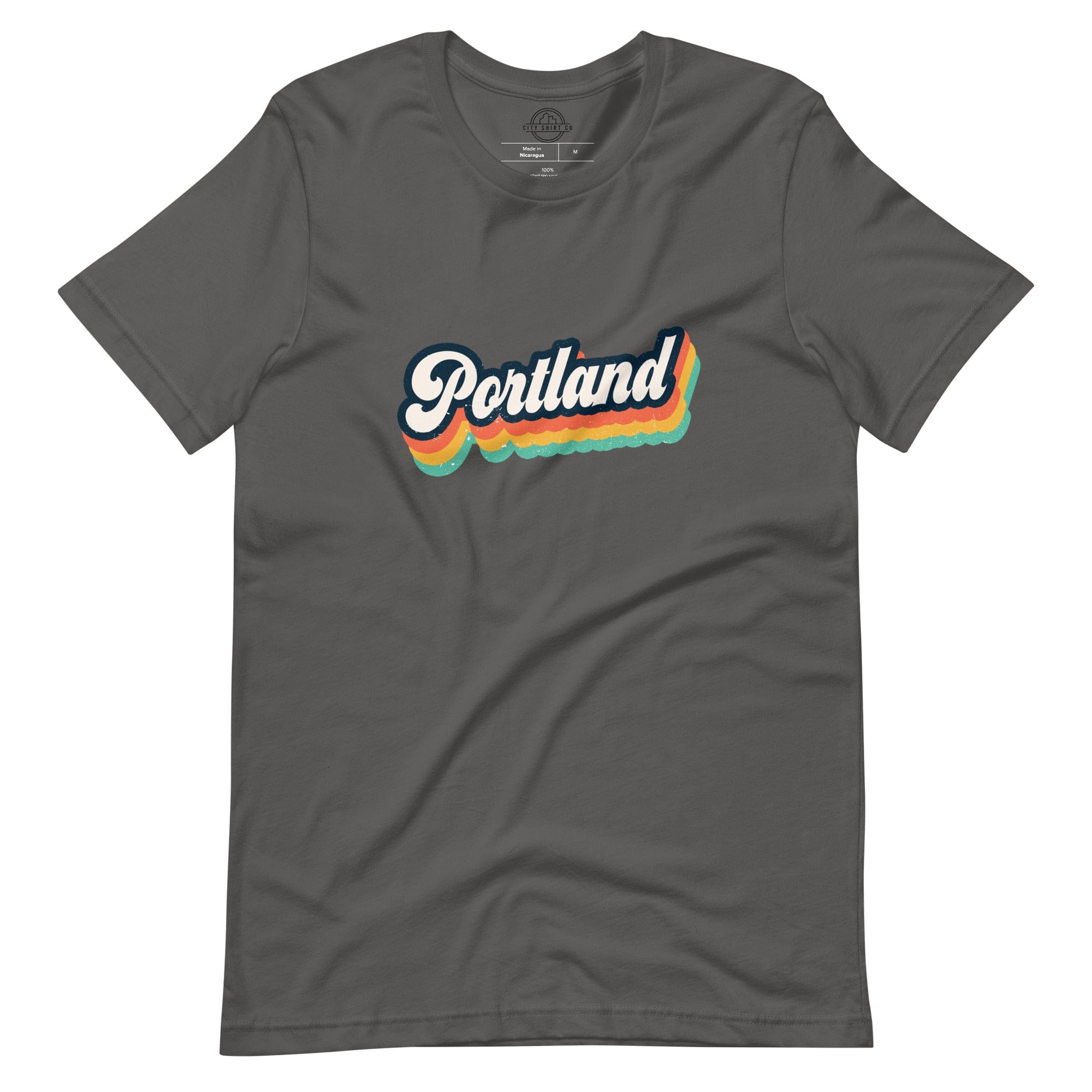 City Shirt Co Retro Portland T-Shirt Asphalt / S