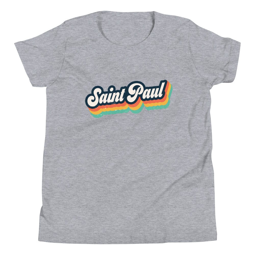 City Shirt Co Retro Saint Paul Youth T-Shirt Athletic Heather / S