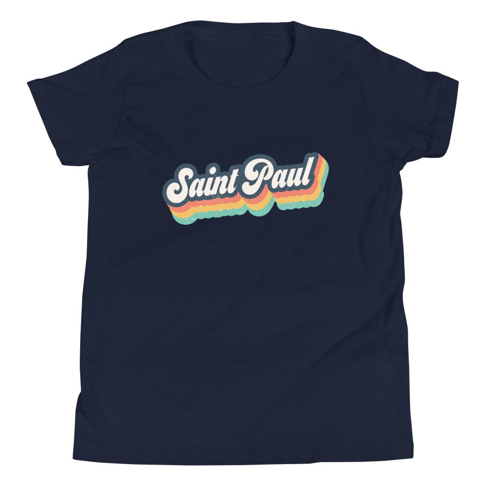 City Shirt Co Retro Saint Paul Youth T-Shirt Navy / S