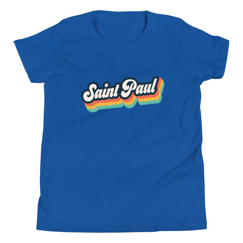 City Shirt Co Retro Saint Paul Youth T-Shirt True Royal / S