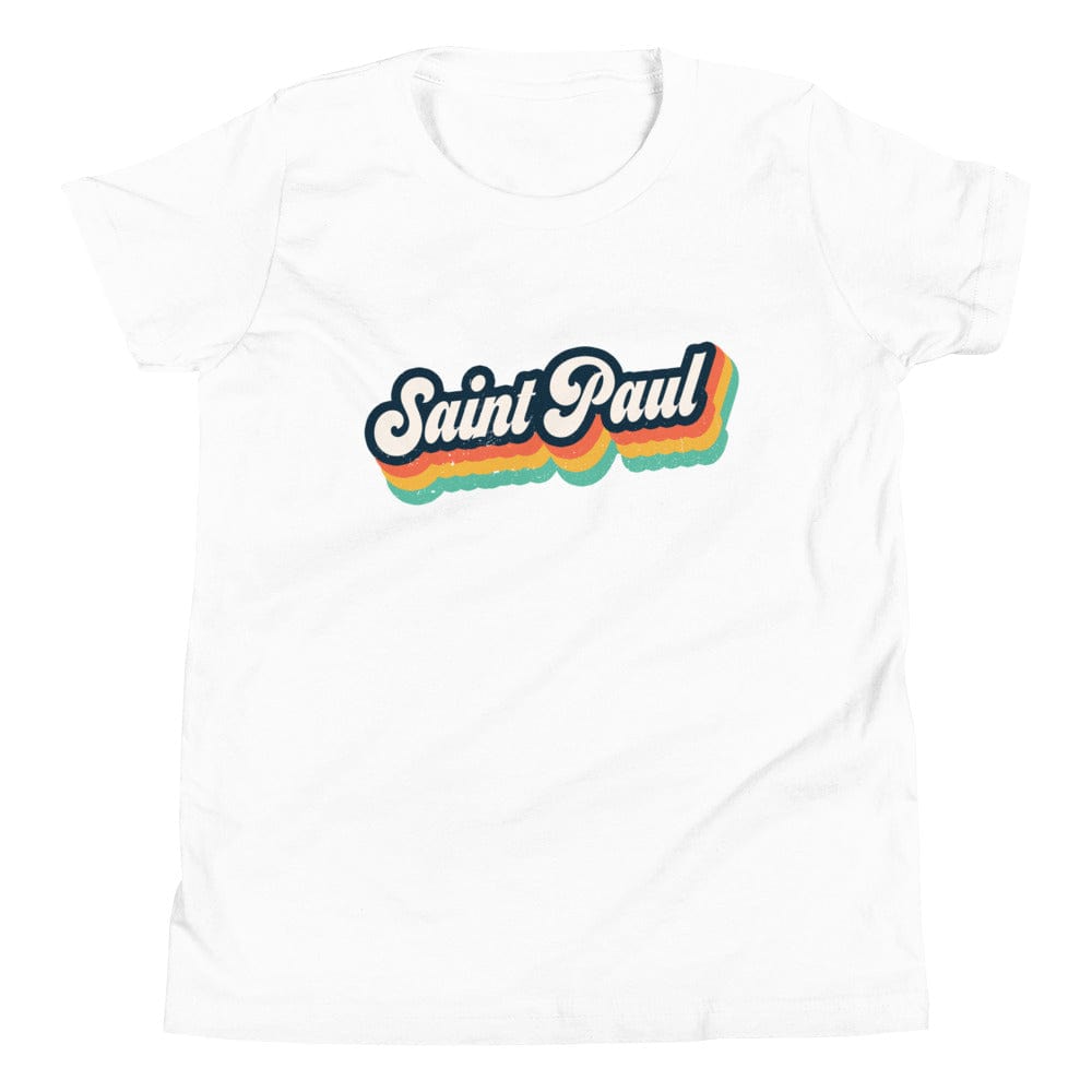 City Shirt Co Retro Saint Paul Youth T-Shirt White / S
