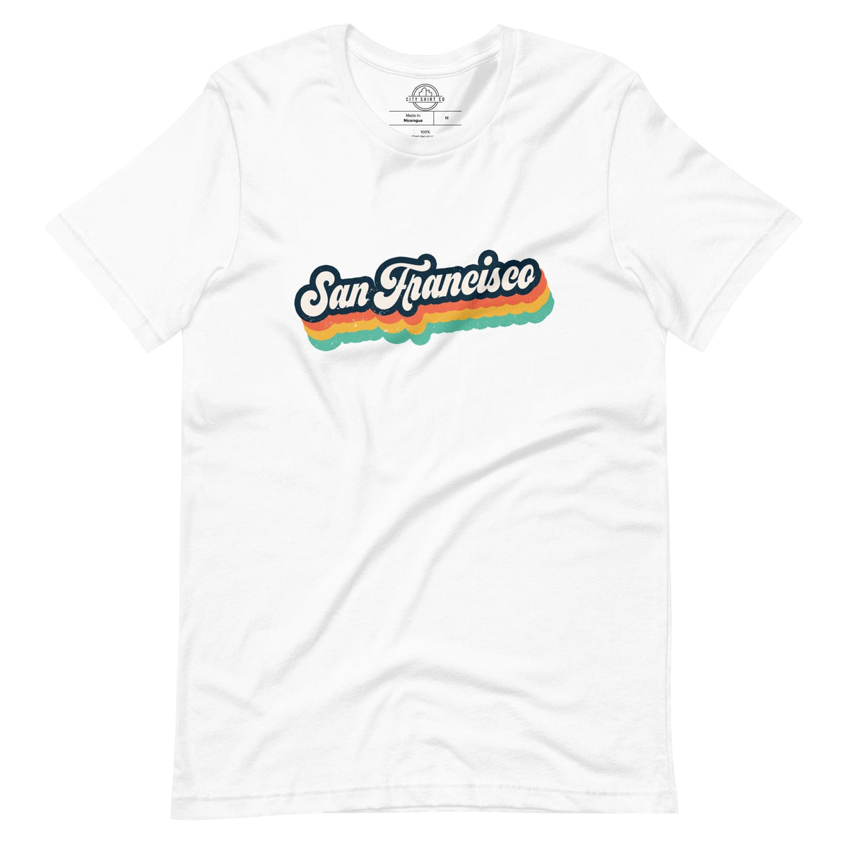City Shirt Co Retro San Francisco T-Shirt White / XS