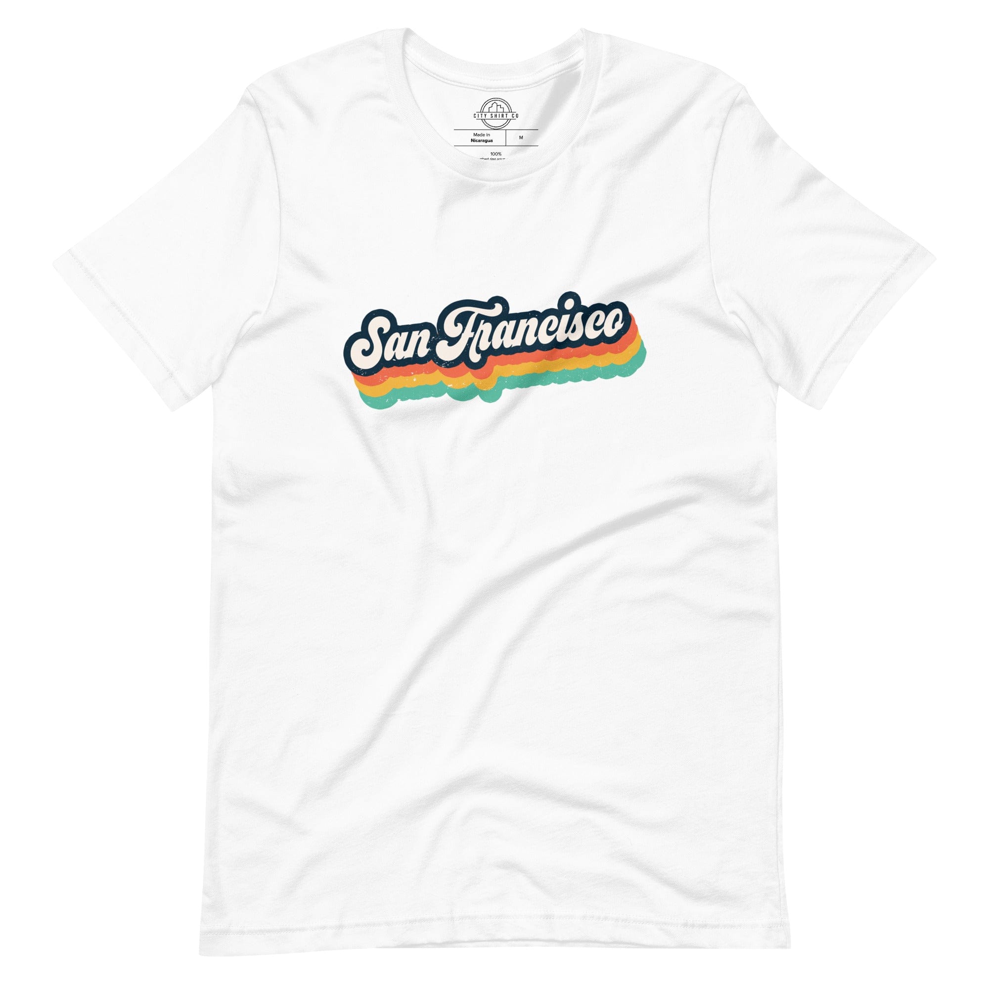 City Shirt Co Retro San Francisco T-Shirt White / XS