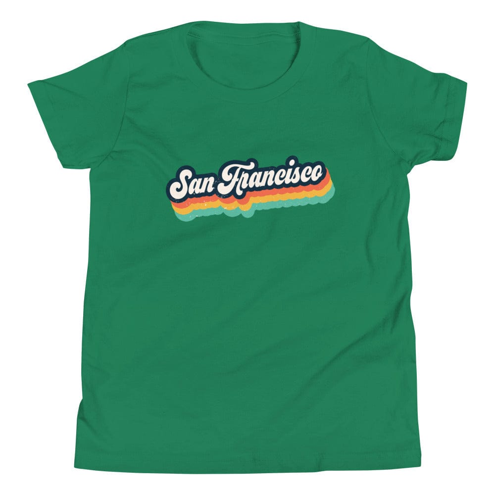 City Shirt Co Retro San Francisco Youth T-Shirt Kelly / S