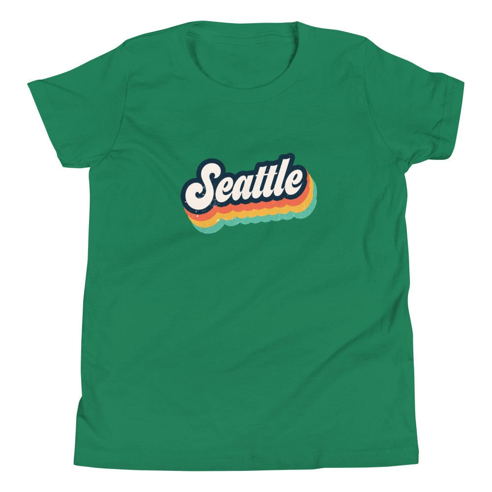 City Shirt Co Retro Seattle Youth T-Shirt Kelly / S