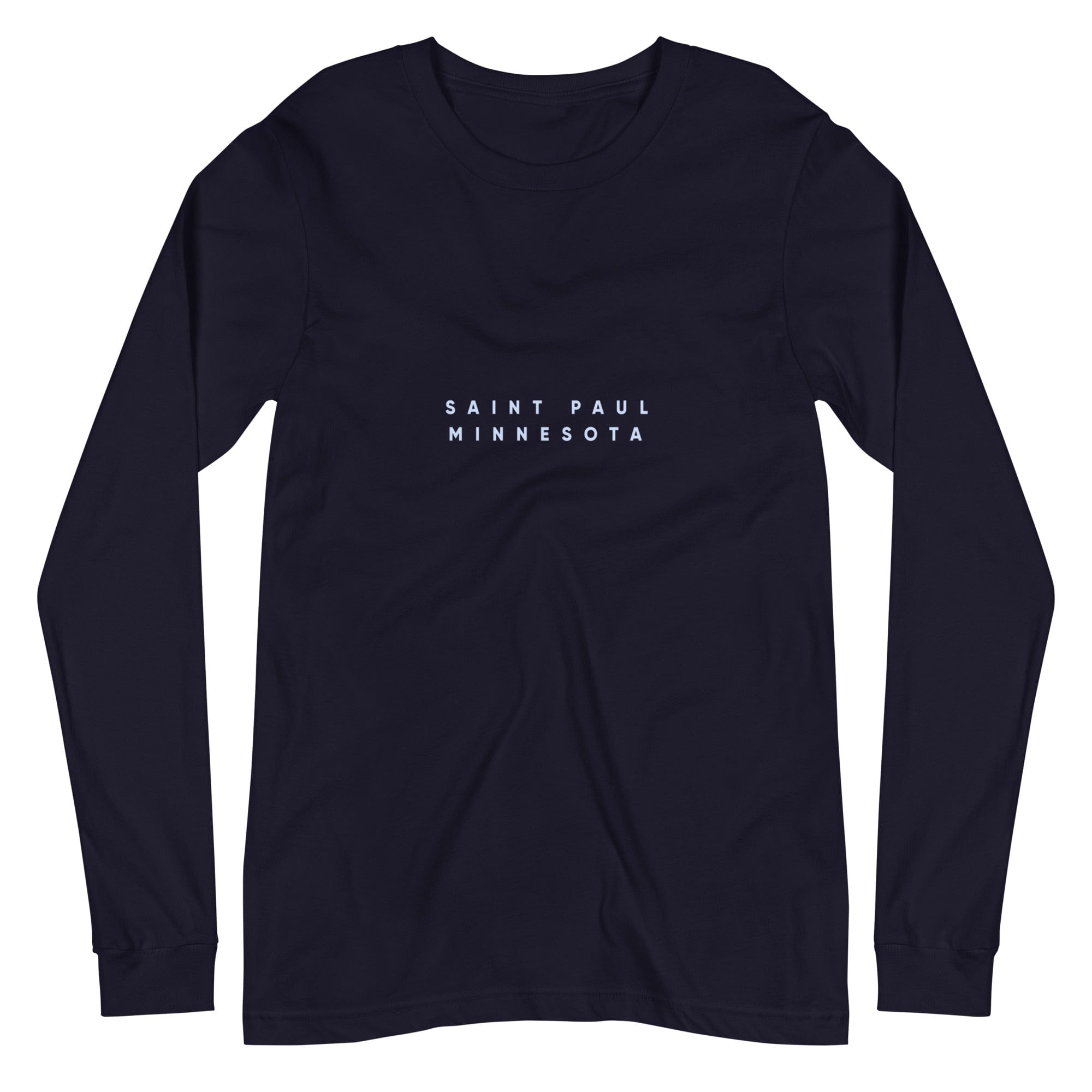 City Shirt Co Saint Paul City Comfort Long Sleeve T-Shirt Navy / XS