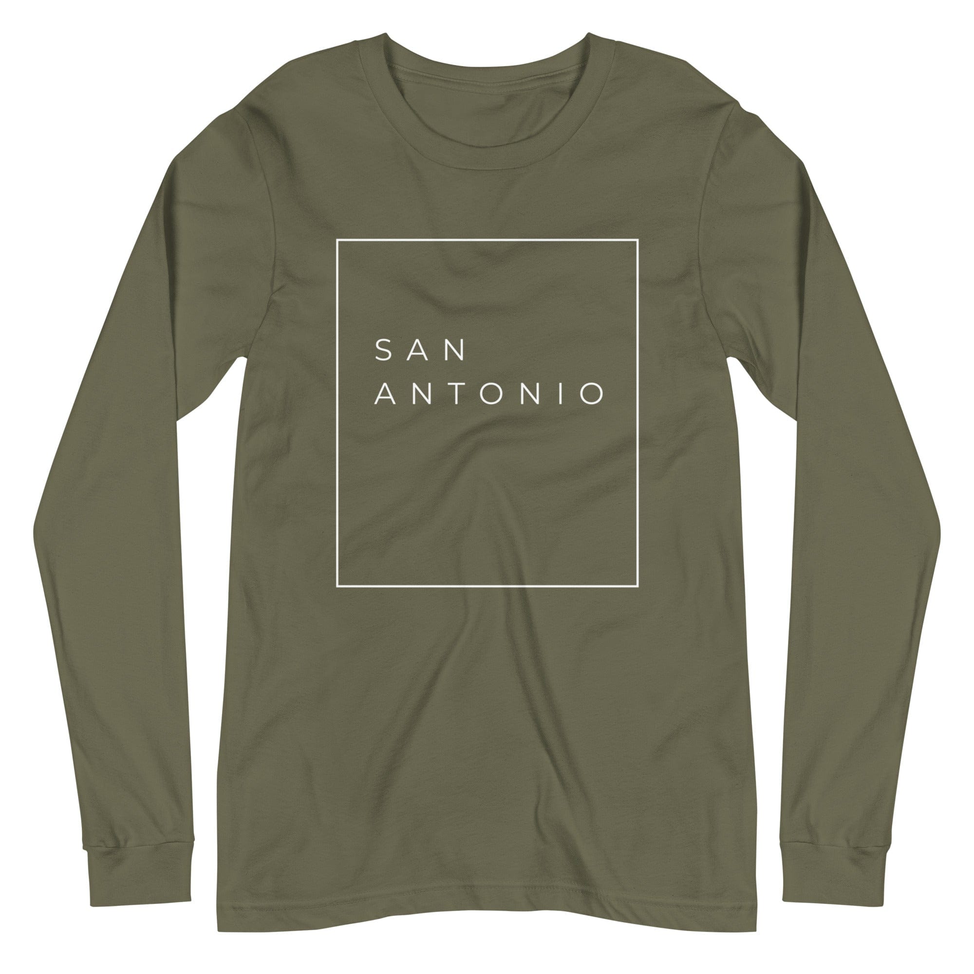 City Shirt Co San Antonio Essential Long Sleeve T-Shirt Military Green / XS