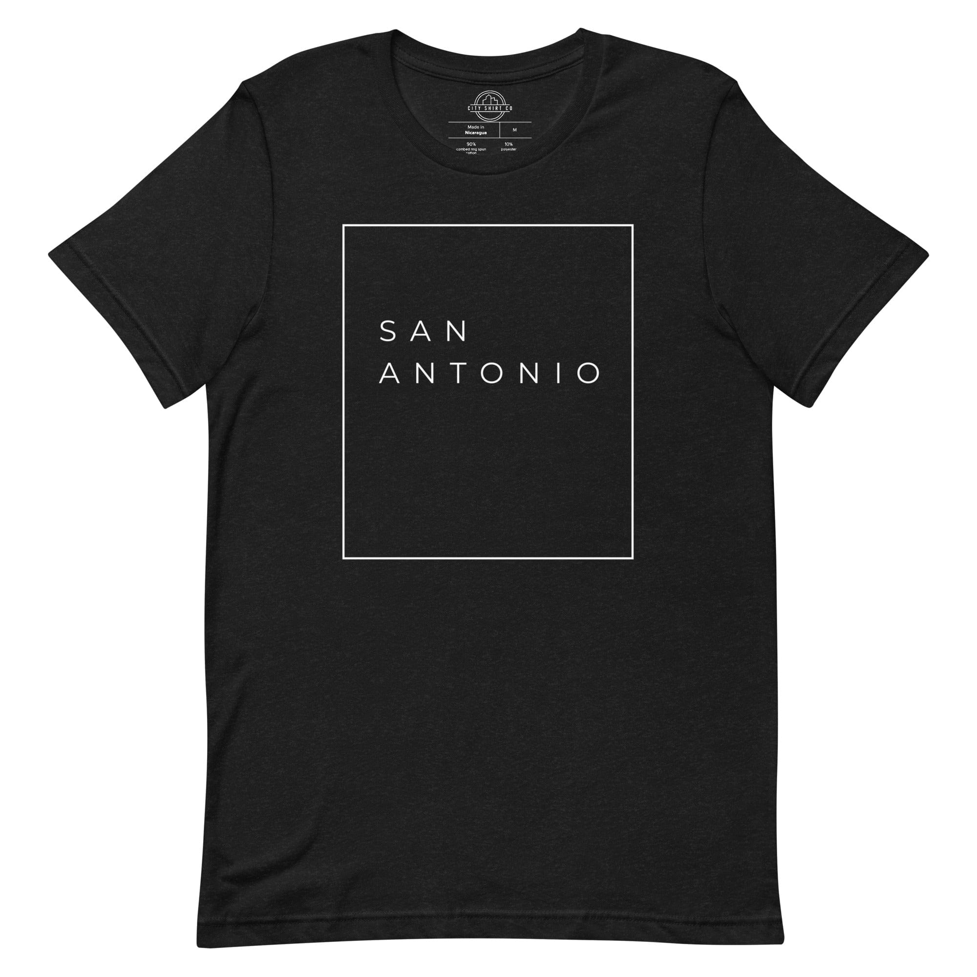 City Shirt Co San Antonio Essential T-Shirt Black Heather / XS