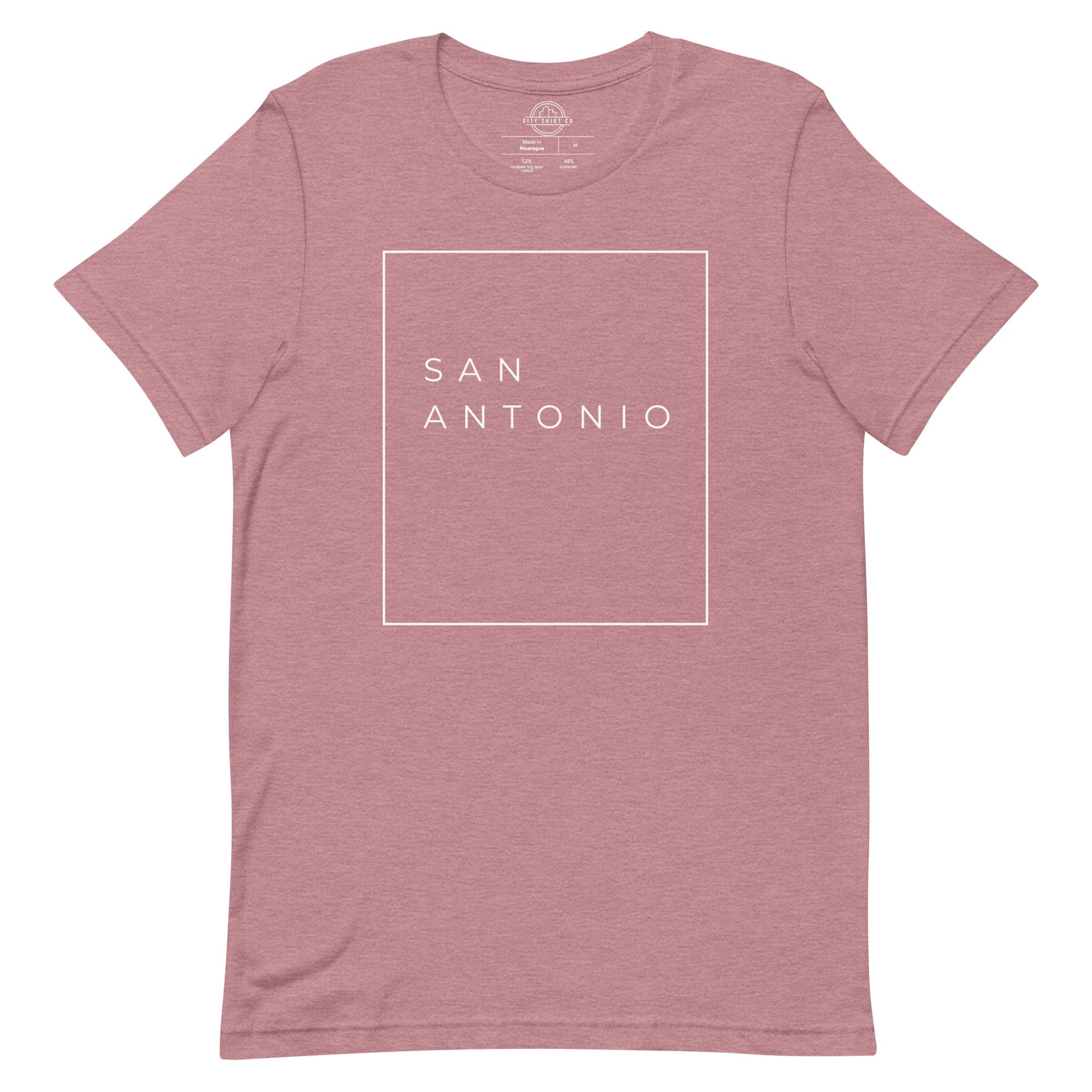 City Shirt Co San Antonio Essential T-Shirt Heather Orchid / S