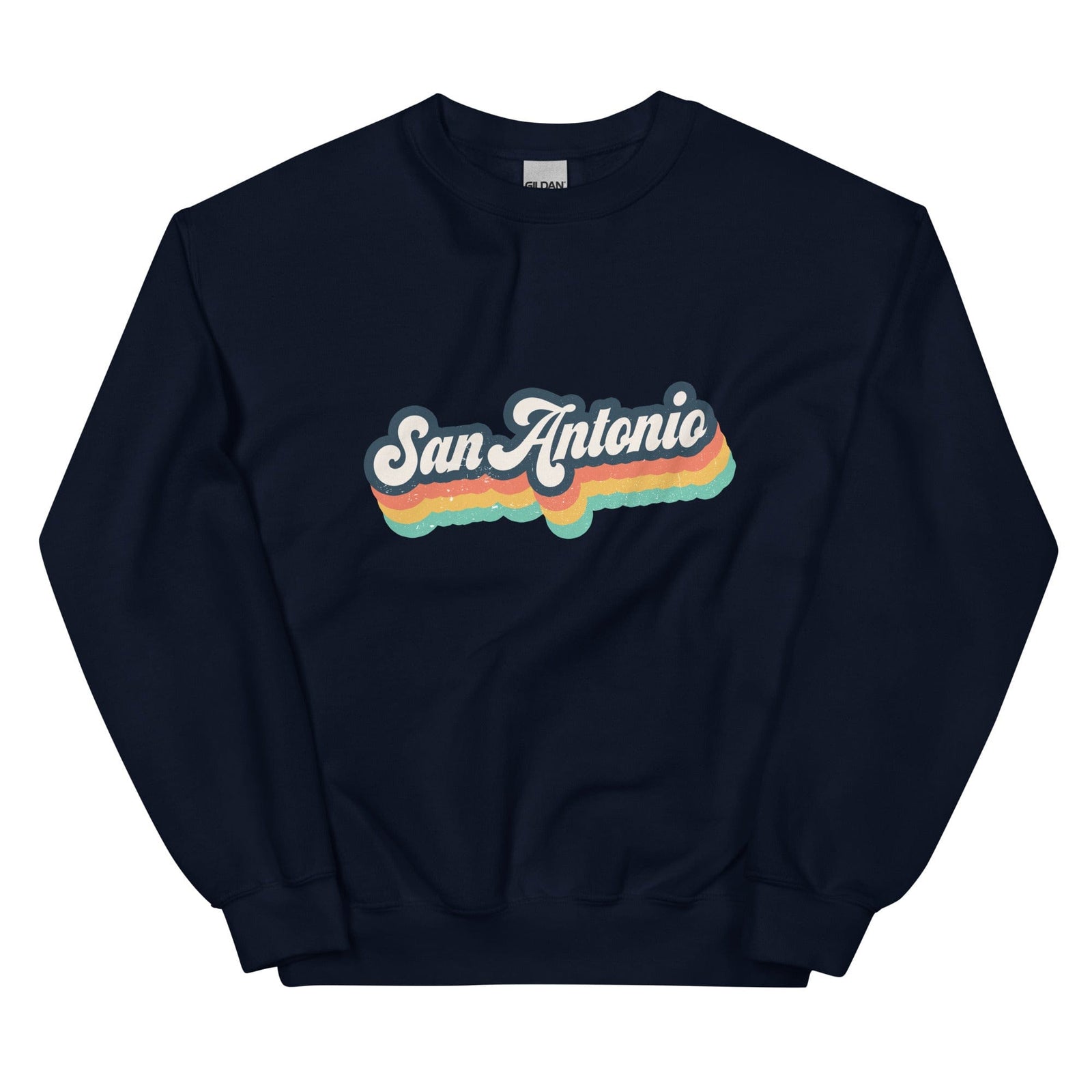 City Shirt Co San Antonio Retro Crewneck Sweatshirt Navy / S