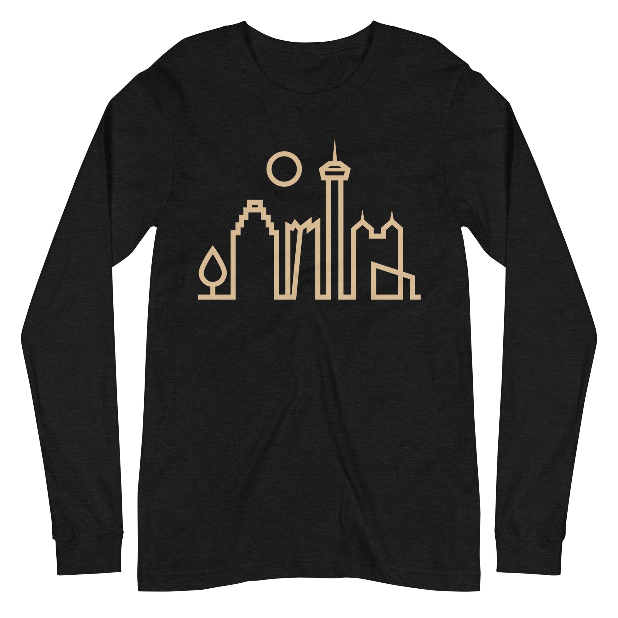 City Shirt Co San Antonio Urban Dweller Long Sleeve T-Shirt Black Heather / XS