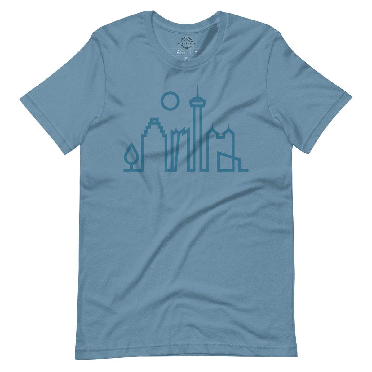 City Shirt Co San Antonio Urban Dweller T-Shirt Steel Blue / S