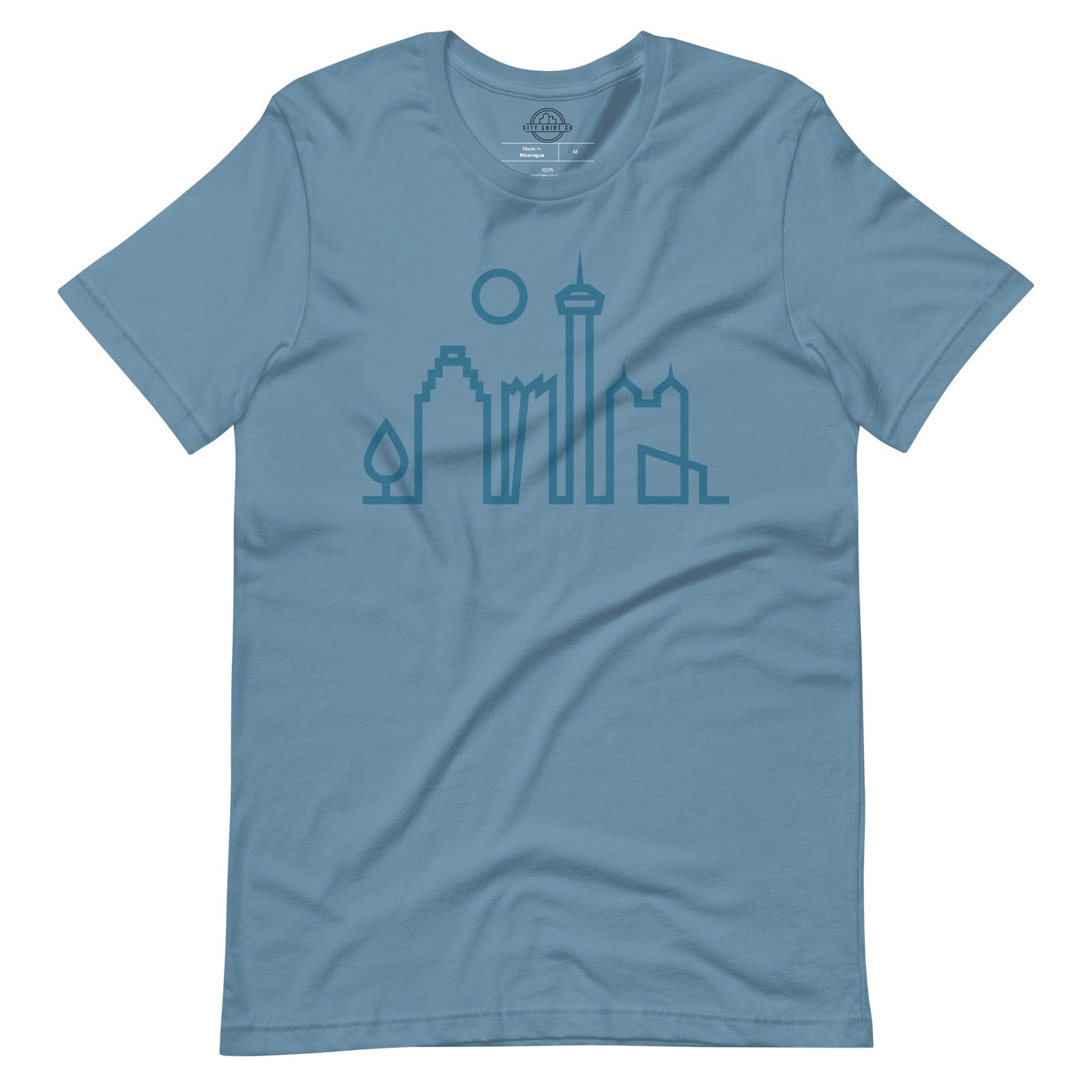 City Shirt Co San Antonio Urban Dweller T-Shirt Steel Blue / S