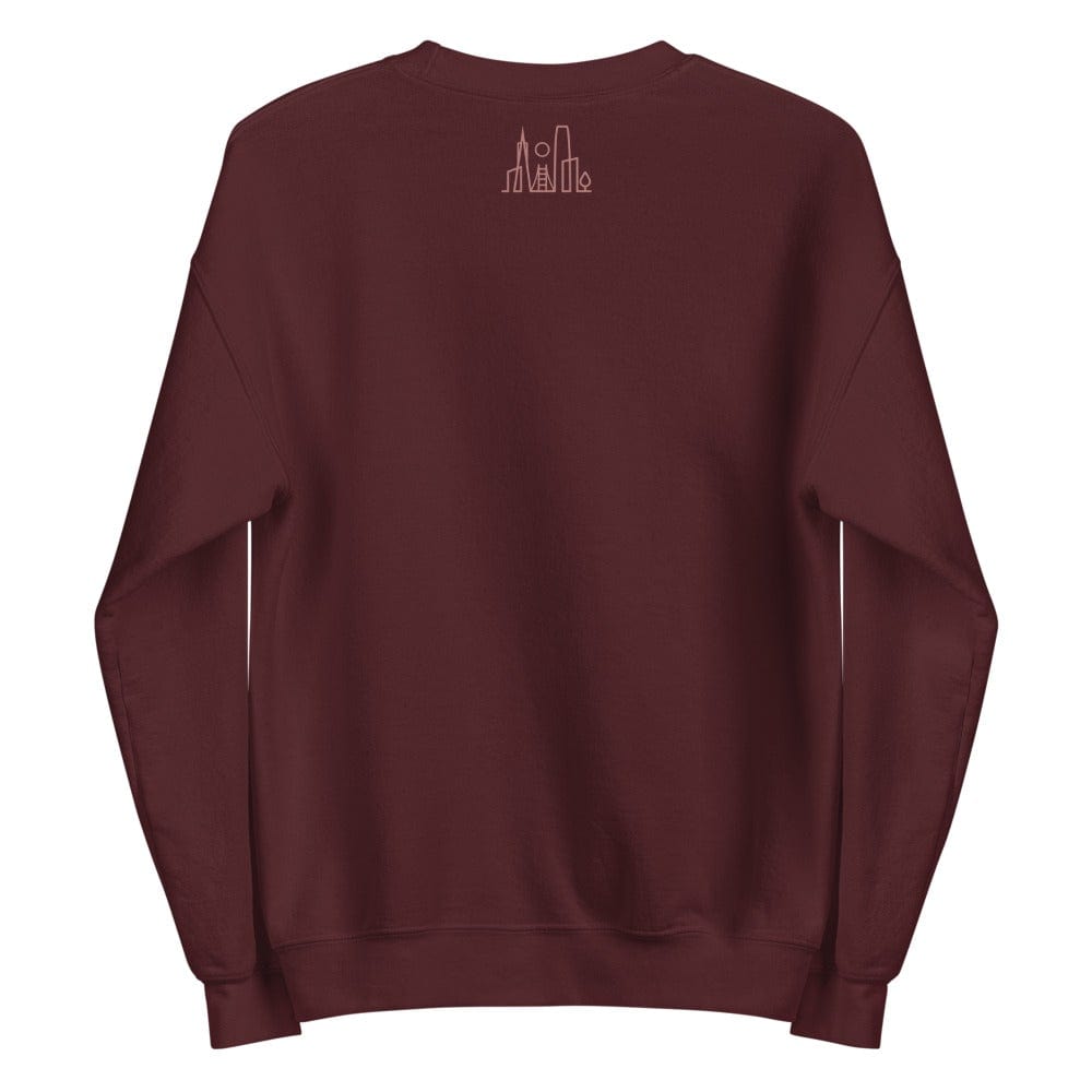 City Shirt Co San Francisco Burgundy Tonal Sweatshirt