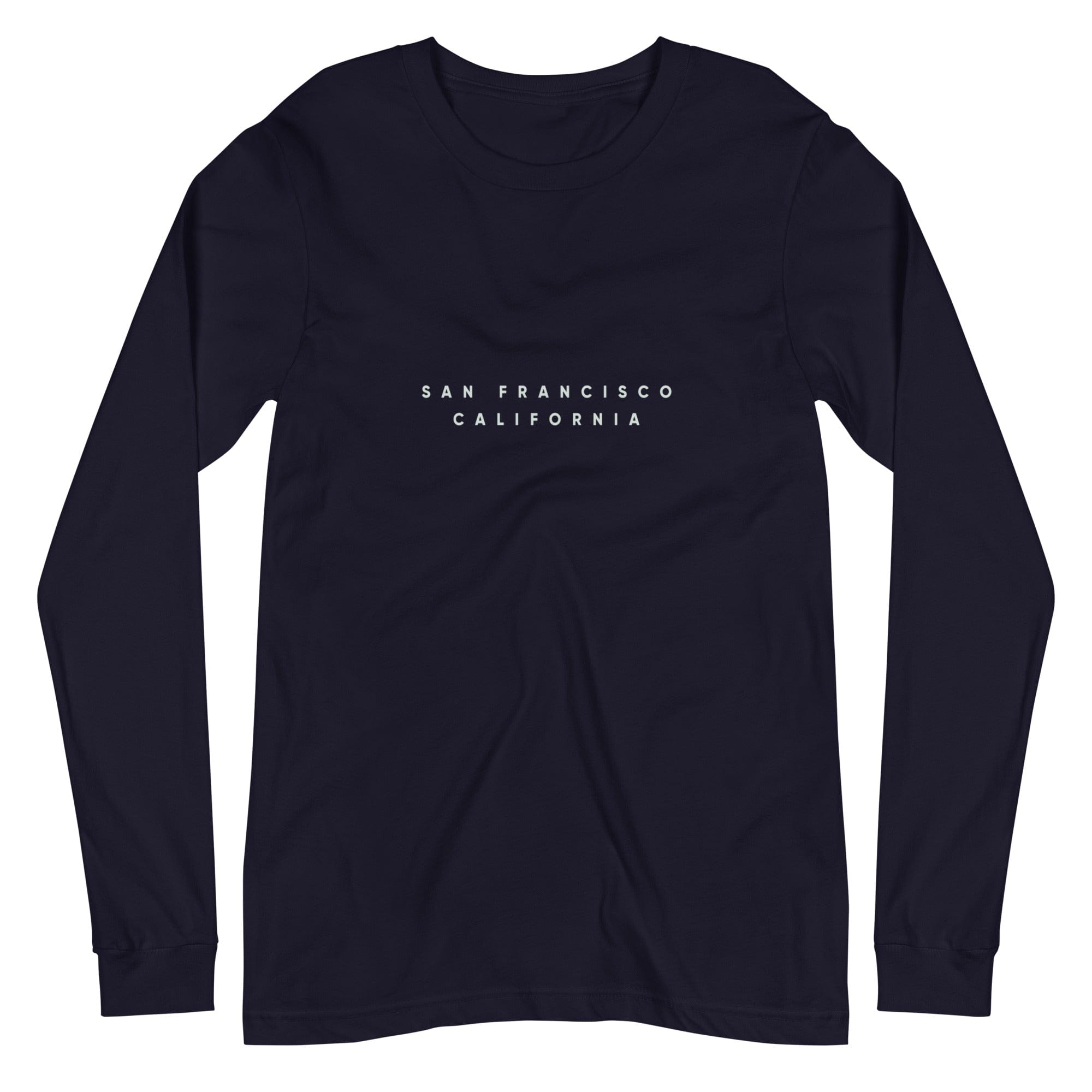 City Shirt Co San Francisco City Comfort Long Sleeve T-Shirt Navy / XS