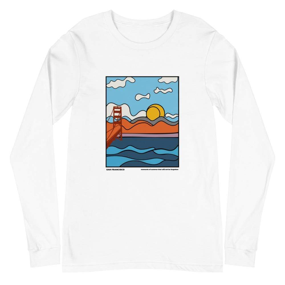 City Shirt Co San Francisco Moments of Summer Long Sleeve White / XS