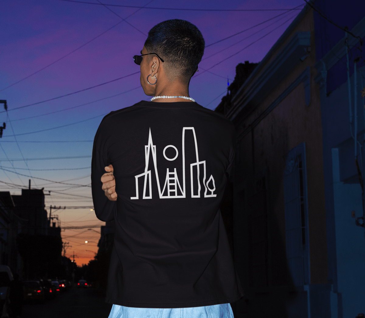 City Shirt Co San Francisco Urban Dweller Back Print Long Sleeve T-Shirt San Francisco Urban Dweller Back Print Long Sleeve T-Shirt 