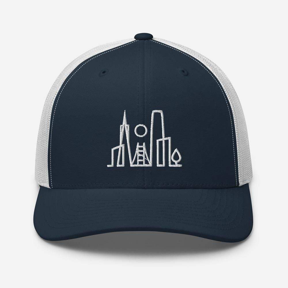 City Shirt Co San Francisco Urban Dweller Trucker Hat Navy/ White San Francisco Urban Dweller Trucker Hat | SF Apparel | City Shirt Co