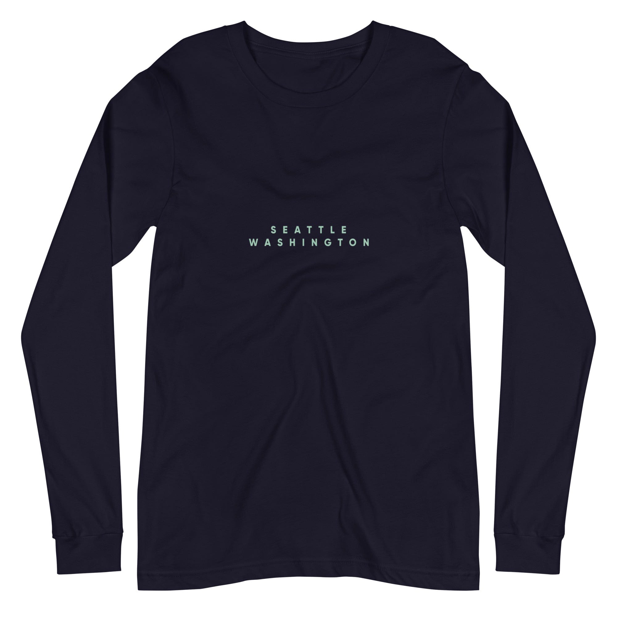City Shirt Co Seattle City Comfort Long Sleeve T-Shirt Navy / XS