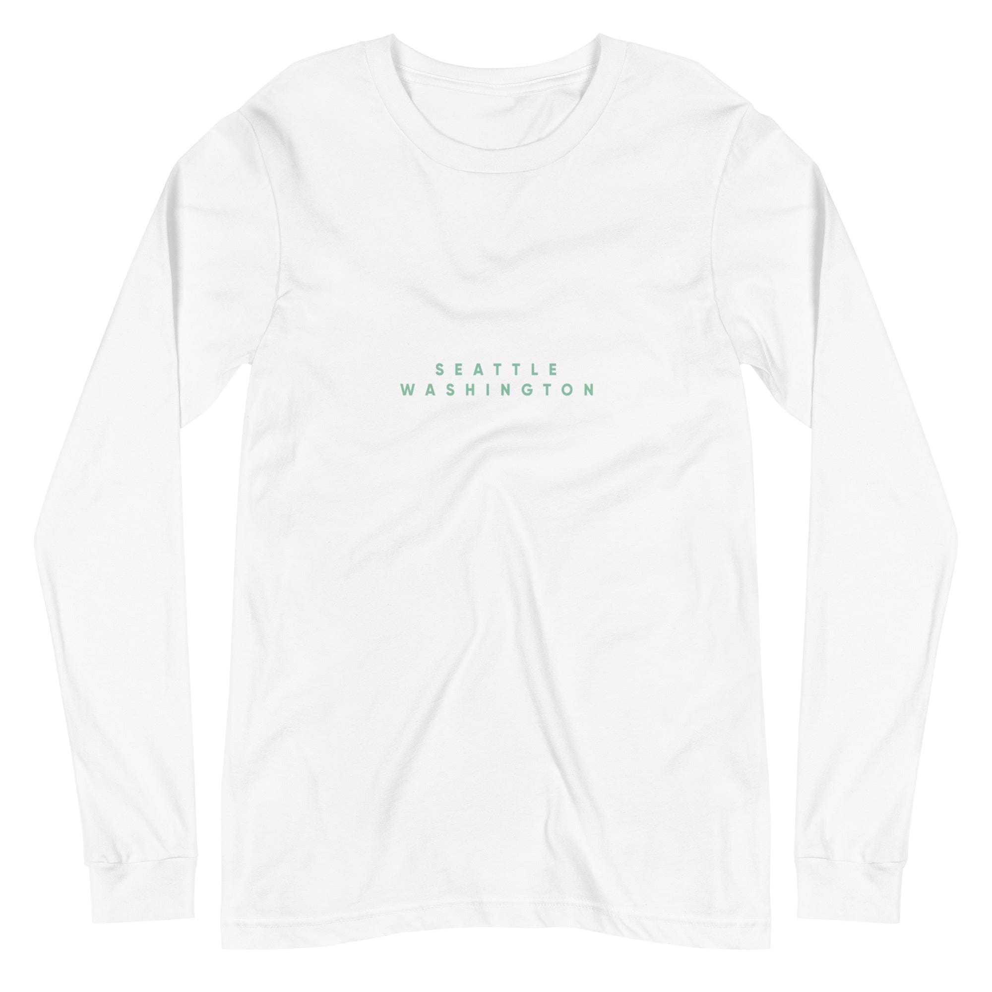 City Shirt Co Seattle City Comfort Long Sleeve T-Shirt White / XS