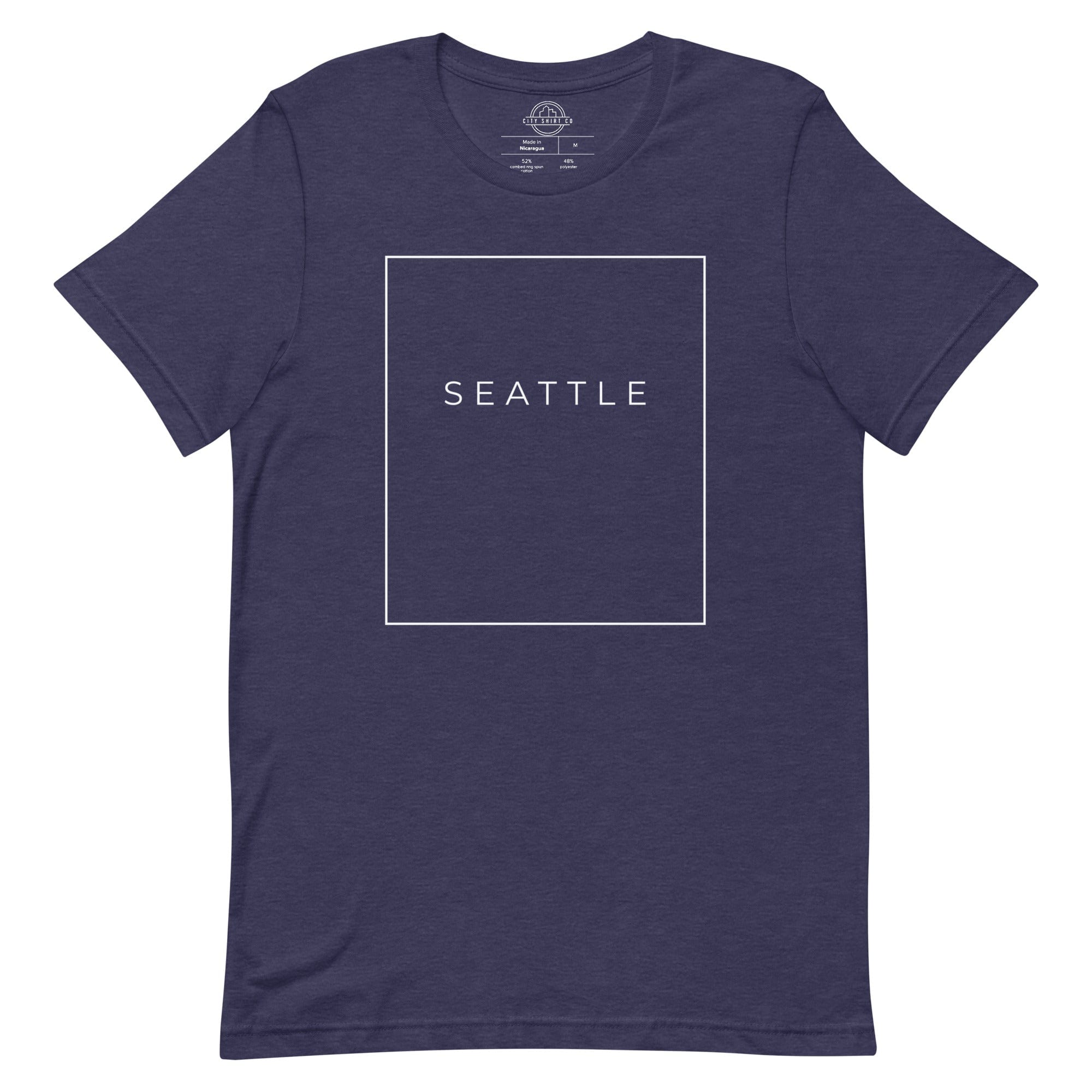 City Shirt Co Seattle Essential T-Shirt Heather Midnight Navy / XS