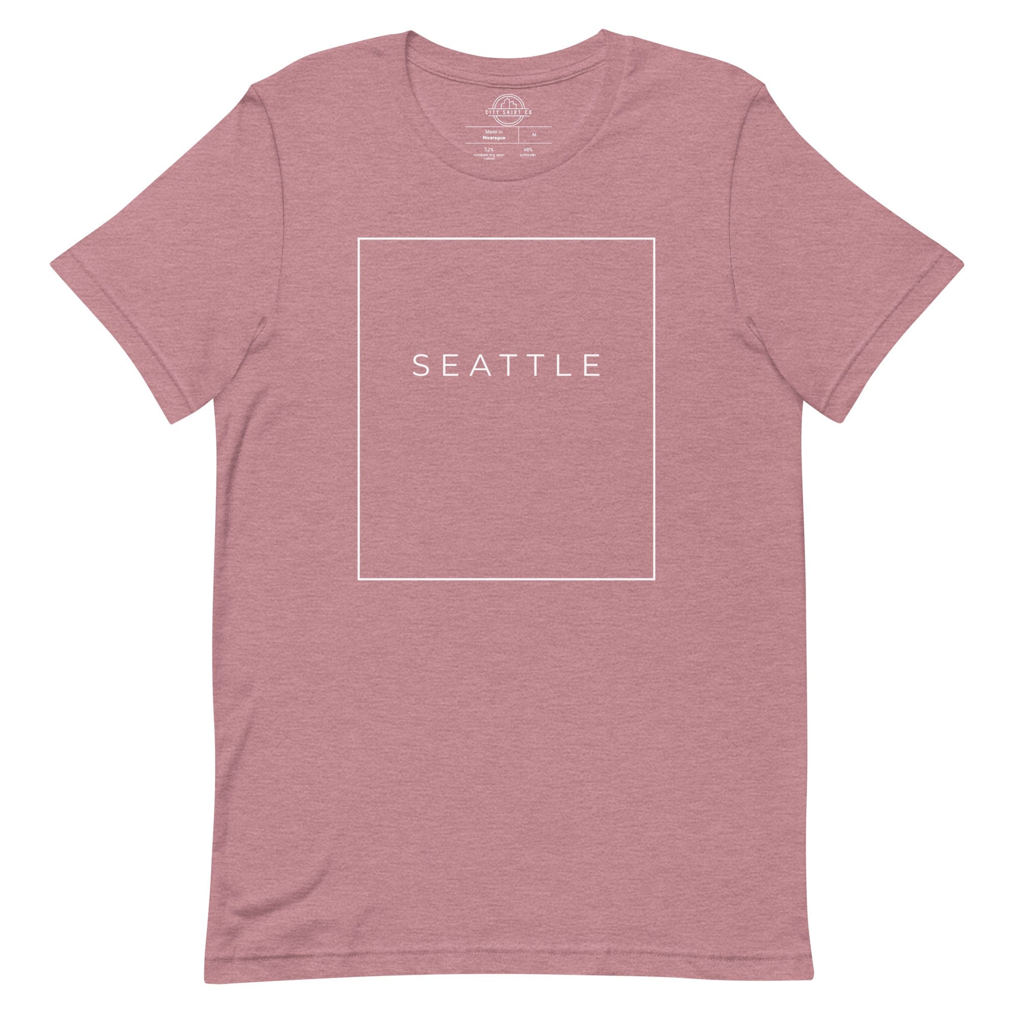 City Shirt Co Seattle Essential T-Shirt Heather Orchid / M