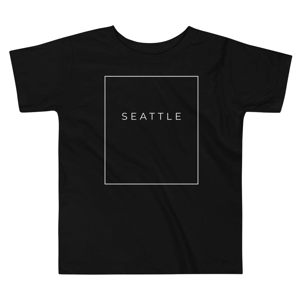 City Shirt Co Seattle Essential Toddler T-Shirt Black / 2T