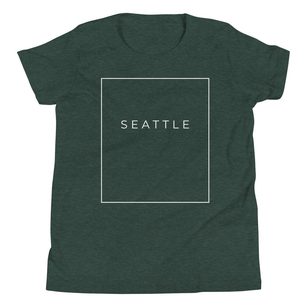 City Shirt Co Seattle Essential Youth T-Shirt Heather Forest / S