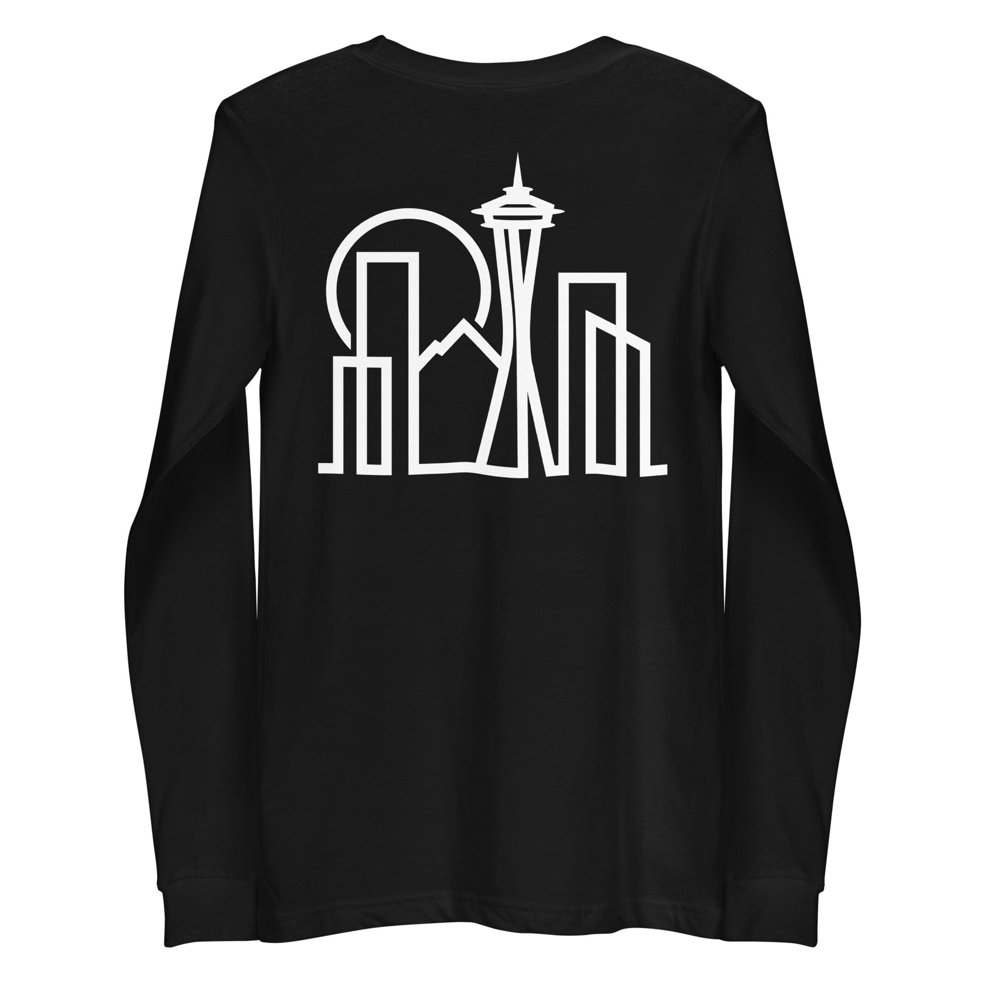 City Shirt Co Seattle Urban Dweller Back Print Long Sleeve T-Shirt